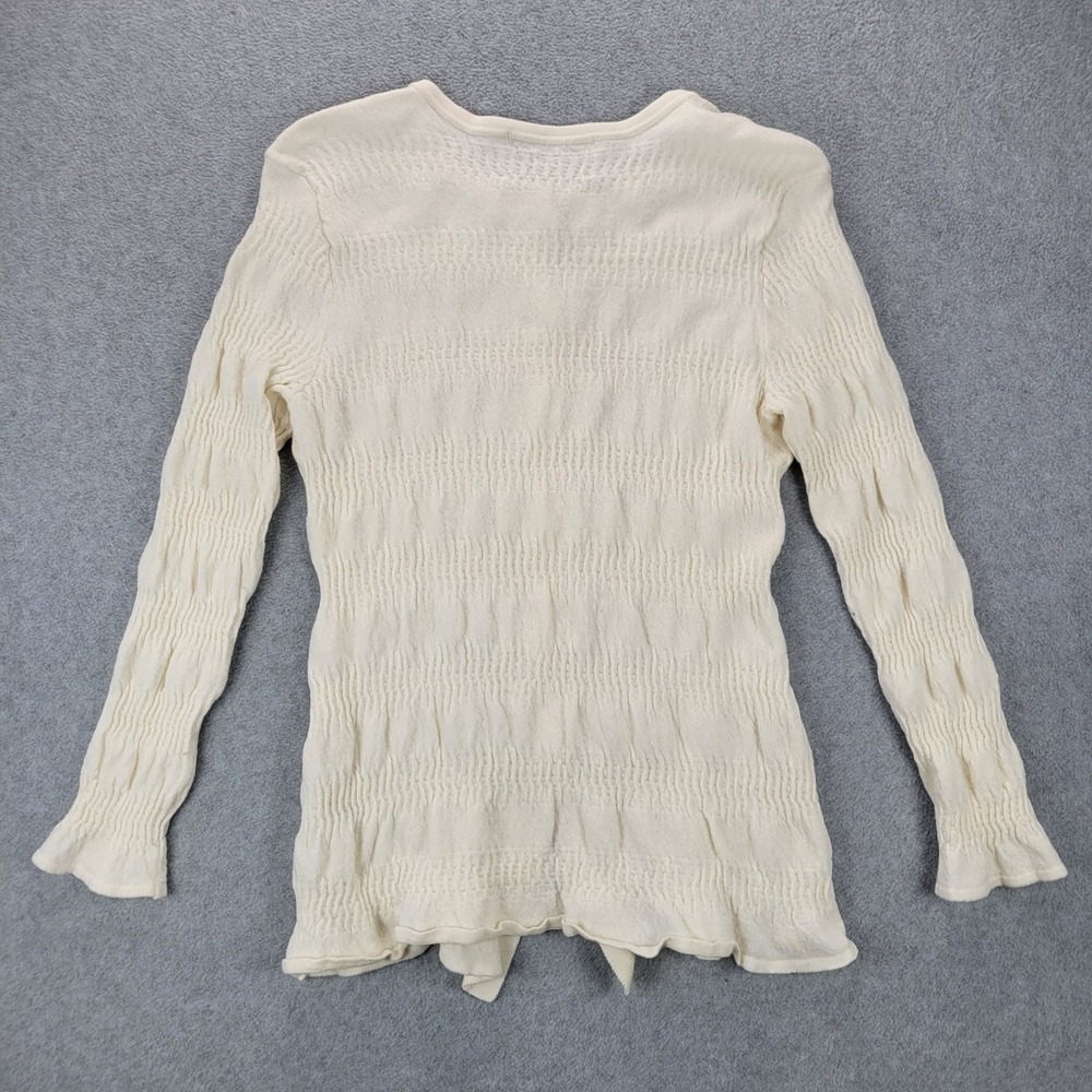 TOVE Cream Ribbed Button-Front Cardigan - Picture 8 of 10